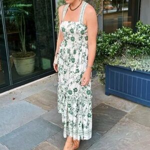 Cara Cara Green Floral Maxi Dress